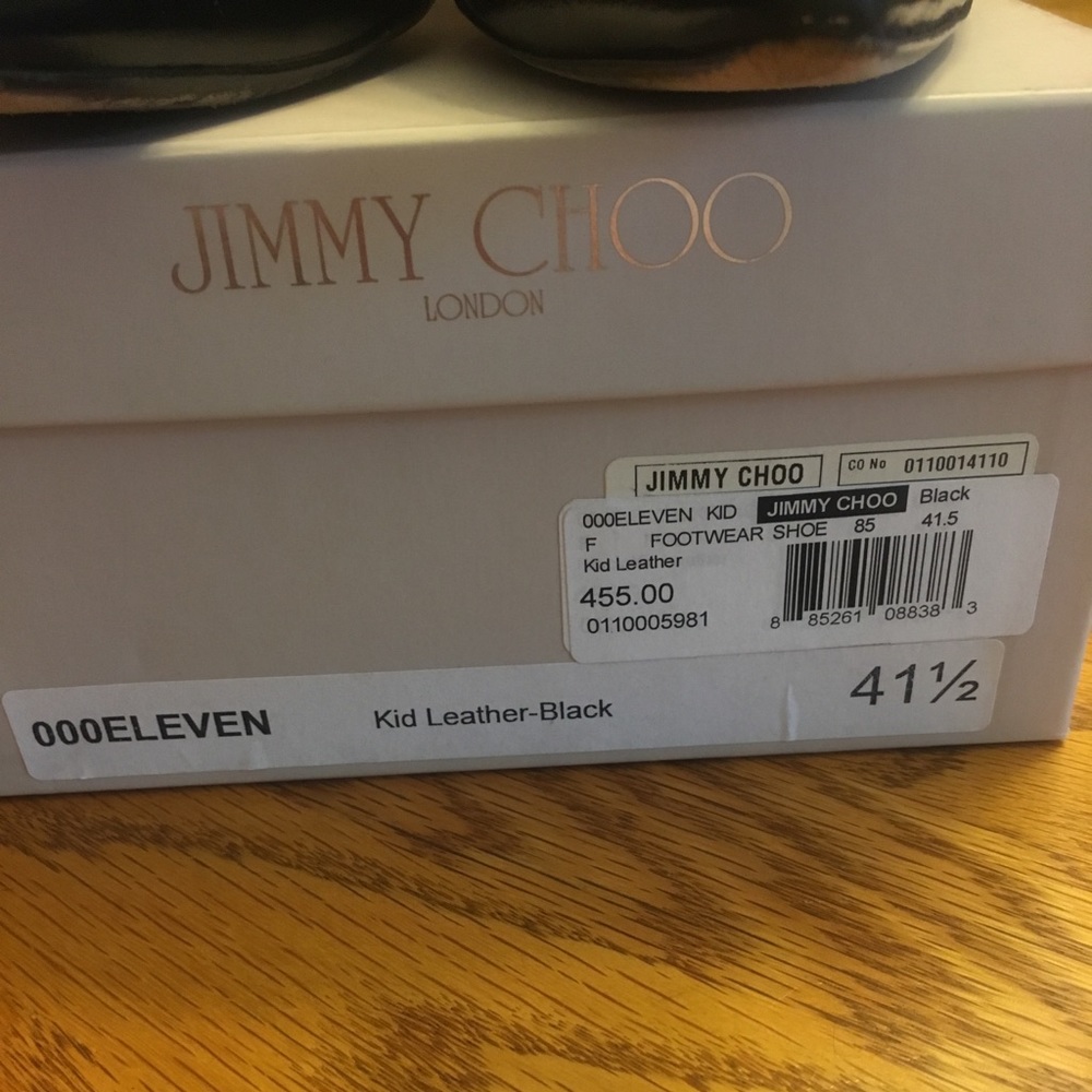 Black leather Jimmy Choo heels size 41.5